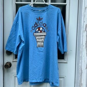 Authentic Vintage Adidas Globe Trotters Inspired Double-Sided Shirt.Men’s 4XL